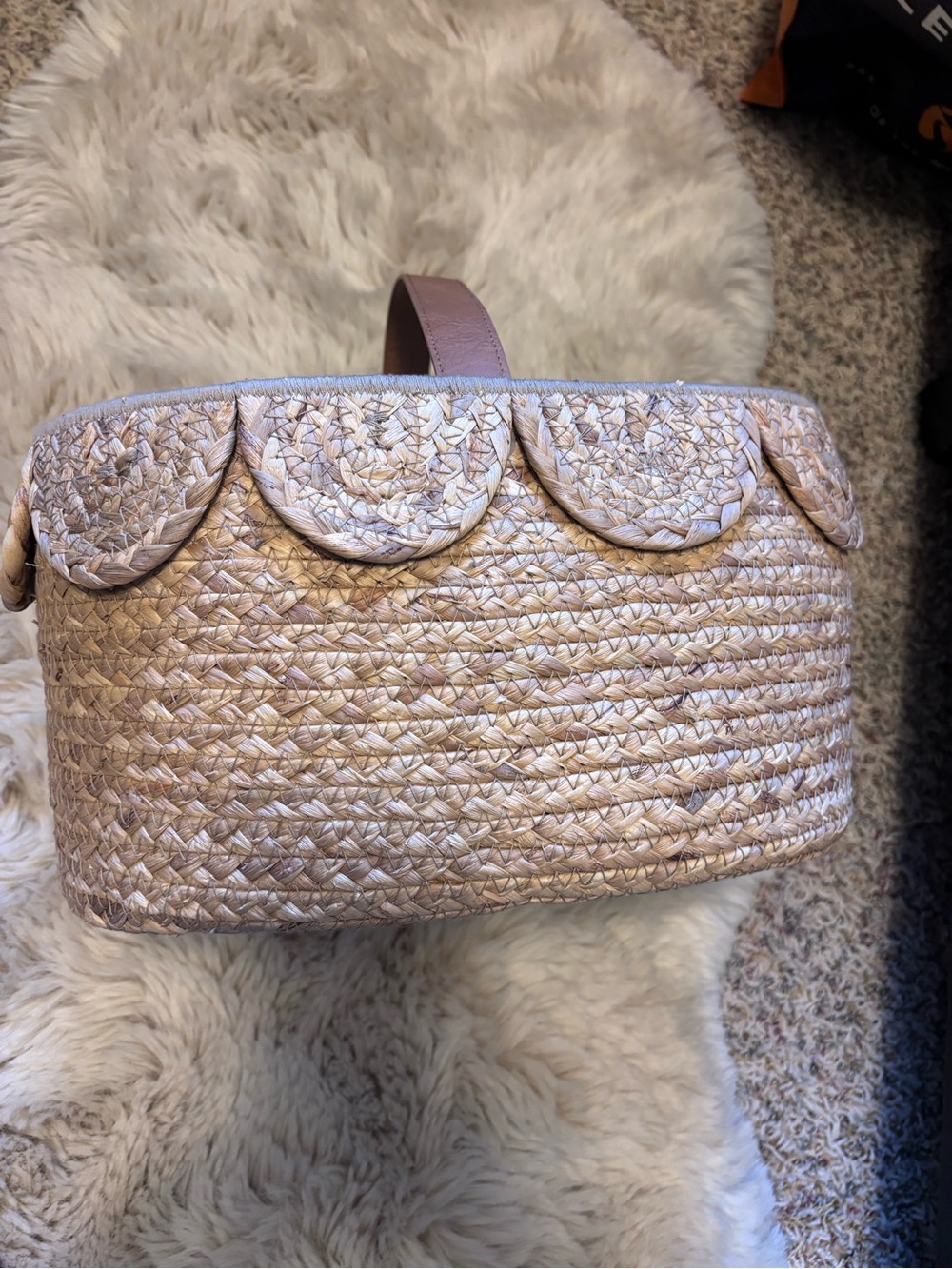 Hearth & Hand Natural Woven Basket Diaper Caddy Coastal Boho Nursery - Picture 6 of 9